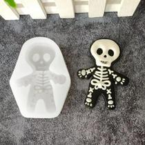Molde de Silicone Halloween - Boneco Esqueleto / Caveira