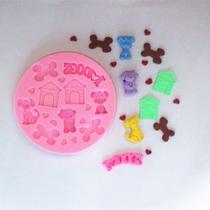 Molde de silicone i love dogs cachorros para decorar f451 Molde de silicone i love dogs cachorros para decorar f451