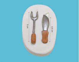 Molde de silicone - kit churrasco - garfo e faca