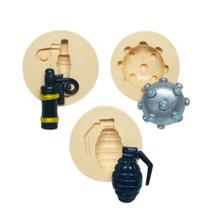 Molde de silicone kit fortnite 3 moldes para decorar f677