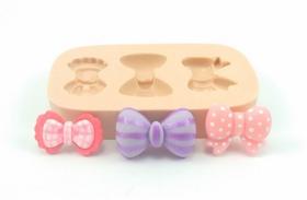Molde de silicone laços confeitaria biscuit f543