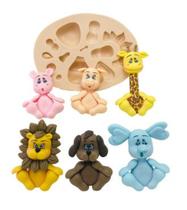 MOLDE DE SILICONE Leao, Girafa, Elefante, Porco, Cachorro, Hipopotamo PARA DECORAR F696