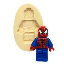 Molde de silicone lego, homem aranha