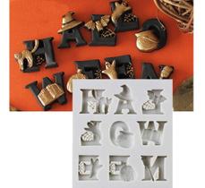 Molde De Silicone Letra Halloween Para Confeitaria E Biscuit