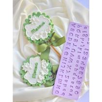 Molde de silicone Letras Alfabeto Números Candy 2 para doces, biscuit, artesanato, festa de aniversário