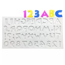 Molde De Silicone Letras Alfabeto Números RB1325