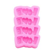 Molde De Silicone LOVE Para DIY, Capas De Telefone, Acessórios De Cabelo, Decoração Em Resina, Copo