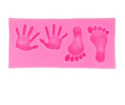 Molde de silicone mão e pé para decorar f415 Molde de silicone mão e pé para decorar f415