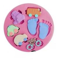 Molde De Silicone Meninos, Carrinhos, Bebe S449