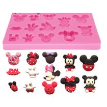 Molde de silicone mickey e minnie , resina, confeitaria, biscuit molds planet rb582