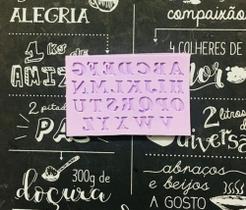 Molde de silicone mini alfabeto para decorar f284