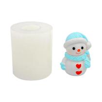 Molde De Silicone Mini Boneco De Neve De Natal Para Decoração De Casa De Férias, Molde DIY De Resina
