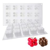 Molde De Silicone Mini Bubble 15 Cavidades Velas Artesanais Molde De Silicone Mini Bubble 15 Cavidades Velas Artesanais