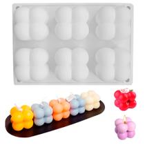 Molde De Silicone Mini Bubble 6 Cavidades Velas Artesanais Molde De Silicone Mini Bubble 6 Cavidades Velas Artesanais