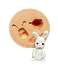 Molde de silicone mini coelho 3d para decorar f477
