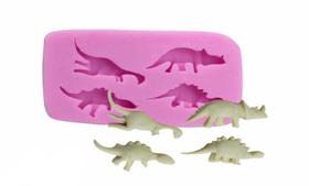 Molde de silicone mini dinossauros, resina, confeitaria, biscuit molds planet