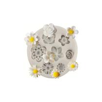 Molde de Silicone Mini Flores 7 Cav