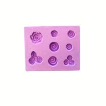 Molde de silicone mini flores f605