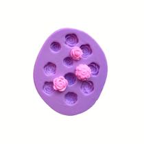 Molde de silicone mini rosas para decorar f692