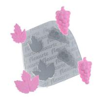 Molde de Silicone Mini uvas com folhas Ref. 397 Flexarte Molde de Silicone Mini uvas com folhas Ref. 397 Flexarte