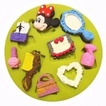 Molde De Silicone Minnie Pente Bolsa Espelho Rb1148