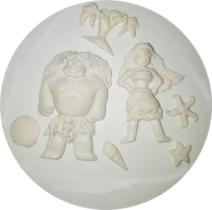 Molde De Silicone Moana E Maui Para Confeitaria E Biscuit.