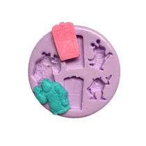 Molde de silicone monstros sa para decorar f791