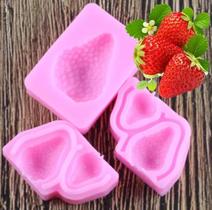 Molde De Silicone Morango Frutas S495