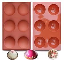 Molde de silicone Musesland, 2 pacotes, esfera grande (6,35 cm) Molde de silicone Musesland, 2 pacotes, esfera grande (6,35 cm)
