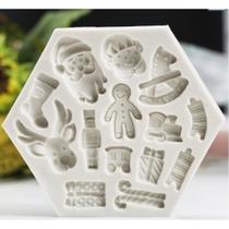 Molde de silicone natal confeitaria biscuit f555 Molde de silicone natal confeitaria biscuit f555