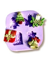 Molde de silicone natal confeitaria biscuit f885