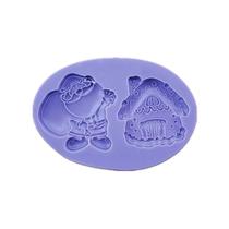 Molde de silicone natal papai noel para decorar f347 Molde de silicone natal papai noel para decorar f347