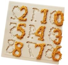 Molde de silicone números decorados, resina, confeitaria, biscuit molds planet rb956