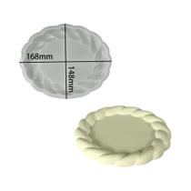 Molde De Silicone Oval Para Bandeja De Armazenamento De Concreto, Fabricação De Porta-Copos DIY,