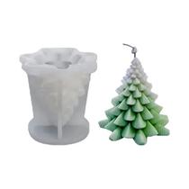 Molde De Silicone Para Árvore De Natal 3D Para Fabricação De Velas Decoração De Festa Em Casa