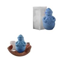 Molde De Silicone Para Árvore De Natal Com Floco De Neve Abraçando Gnomo, Molde 3D Para Artesanato