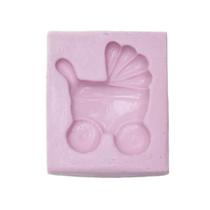 Molde de Silicone para Biscuit - Carrinho de Bebê Grande 203
