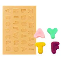 Molde de Silicone para Biscuit Casa da Arte - Modelo: Alfabeto Pequeno 346