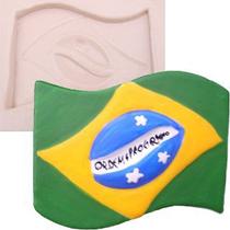 Molde de Silicone para Biscuit Casa da Arte - Modelo: Bandeira do Brasil 947