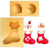 Molde de Silicone para Biscuit Casa da Arte - Modelo: Ginger e Boneco de Neve na Bota 54