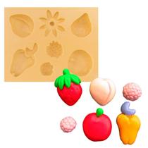 Molde de Silicone para Biscuit Casa da Arte - Modelo: Kit de Frutas 349