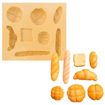 Molde de Silicone para Biscuit Casa da Arte - Modelo: Kit de Pães 350