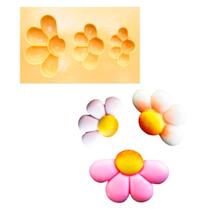 Molde de Silicone para Biscuit Casa da Arte - Modelo: Meia flores com 3- 1335