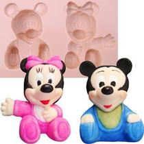 Molde de Silicone para Biscuit Casa da Arte - Modelo: Mickey e Minnie 970