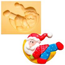 Molde de Silicone para Biscuit Casa da Arte - Modelo: Papai Noel na Lua 52