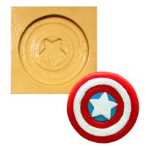 Molde de Silicone para Biscuit Casa da Arte - Modelo: Símbolo Capitão América 1394