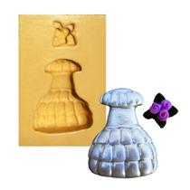 Molde de Silicone para Biscuit Casa da Arte Modelo: Vestido de Noiva com Buquê 1412