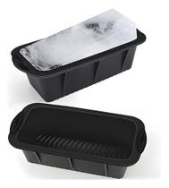Molde De Silicone Para Blocos De Gelo Forma Cubo Preto