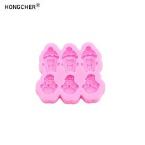 Molde De Silicone Para Bolo De Natal Com Papai Noel, Boneco De Neve E Pinguim, Decoração De