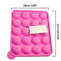 Molde De Silicone Para Bolo Pop, 20 Furos, Fabricante De Pirulito, Doces, Barra De Chocolate,